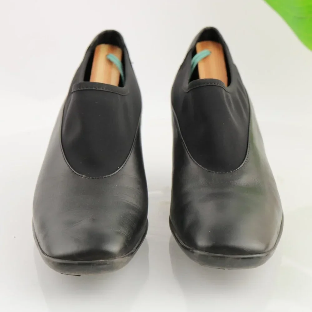 Aquatalia Womens Boot Size 9.5‎ Waterproof Black Leather Bootie Wedge Heel Pumps